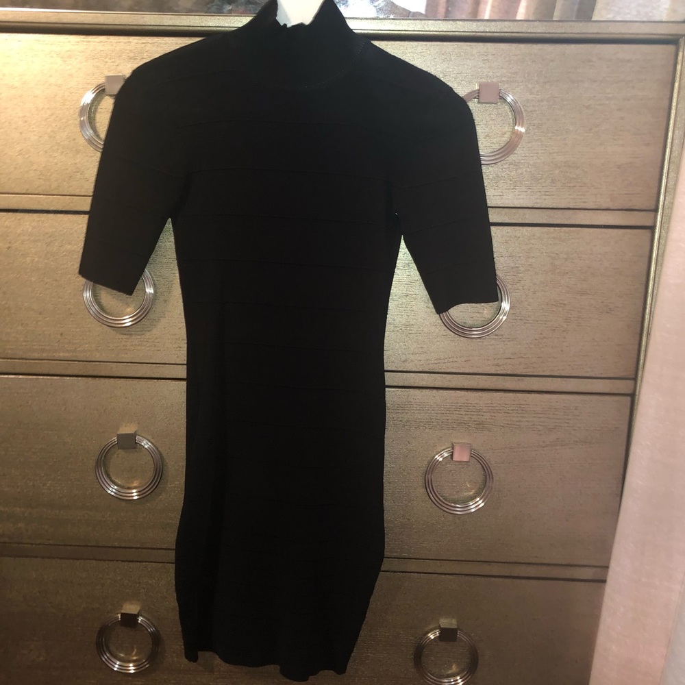 BEBE turtle neck bandage dress